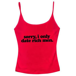 VILZSTUDIOS Y2K graphic cami tank top with statement text