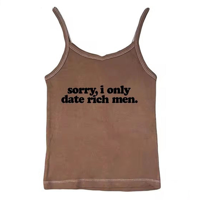 VILZSTUDIOS Y2K graphic cami tank top with statement text