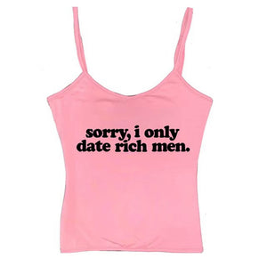 VILZSTUDIOS Y2K graphic cami tank top with statement text