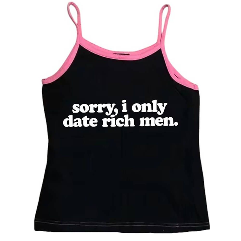 VILZSTUDIOS Y2K graphic cami tank top with statement text