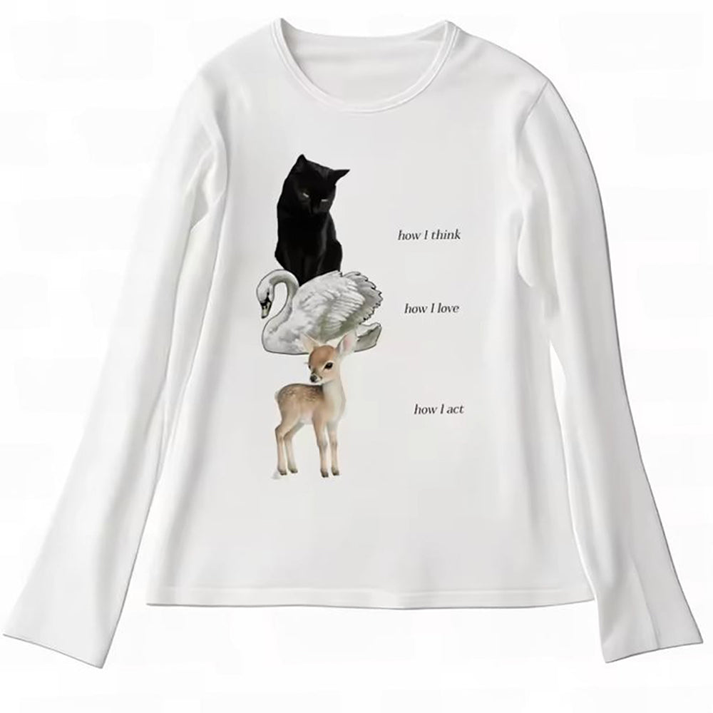 VILZSTUDIOS Y2K long sleeve top with graphic design