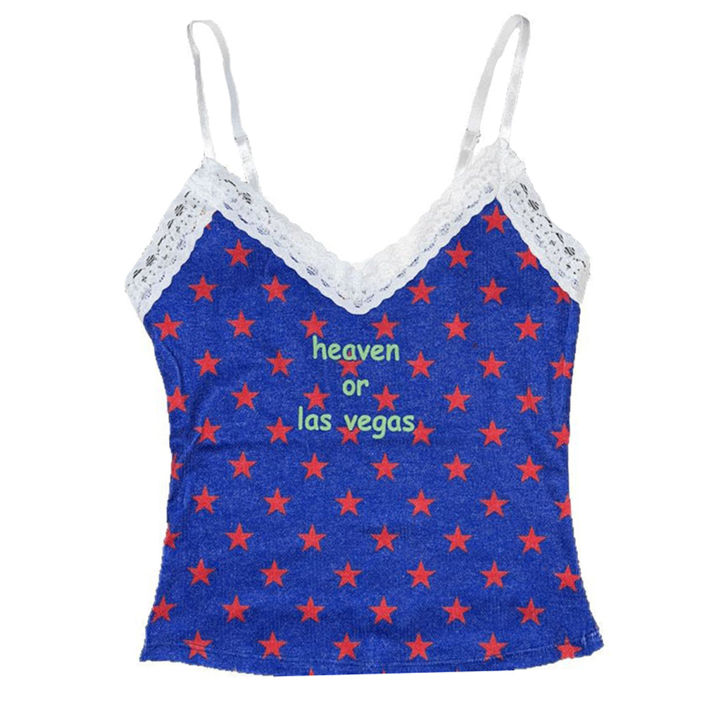 VILZSTUDIOS Y2K style tank top with star print