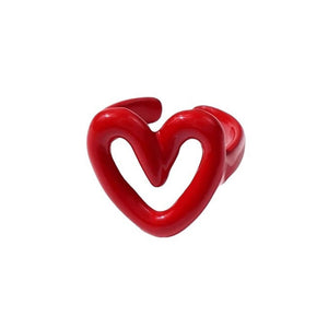 VILZSTUDIOS Adjustable heart ring for trendy fashion
