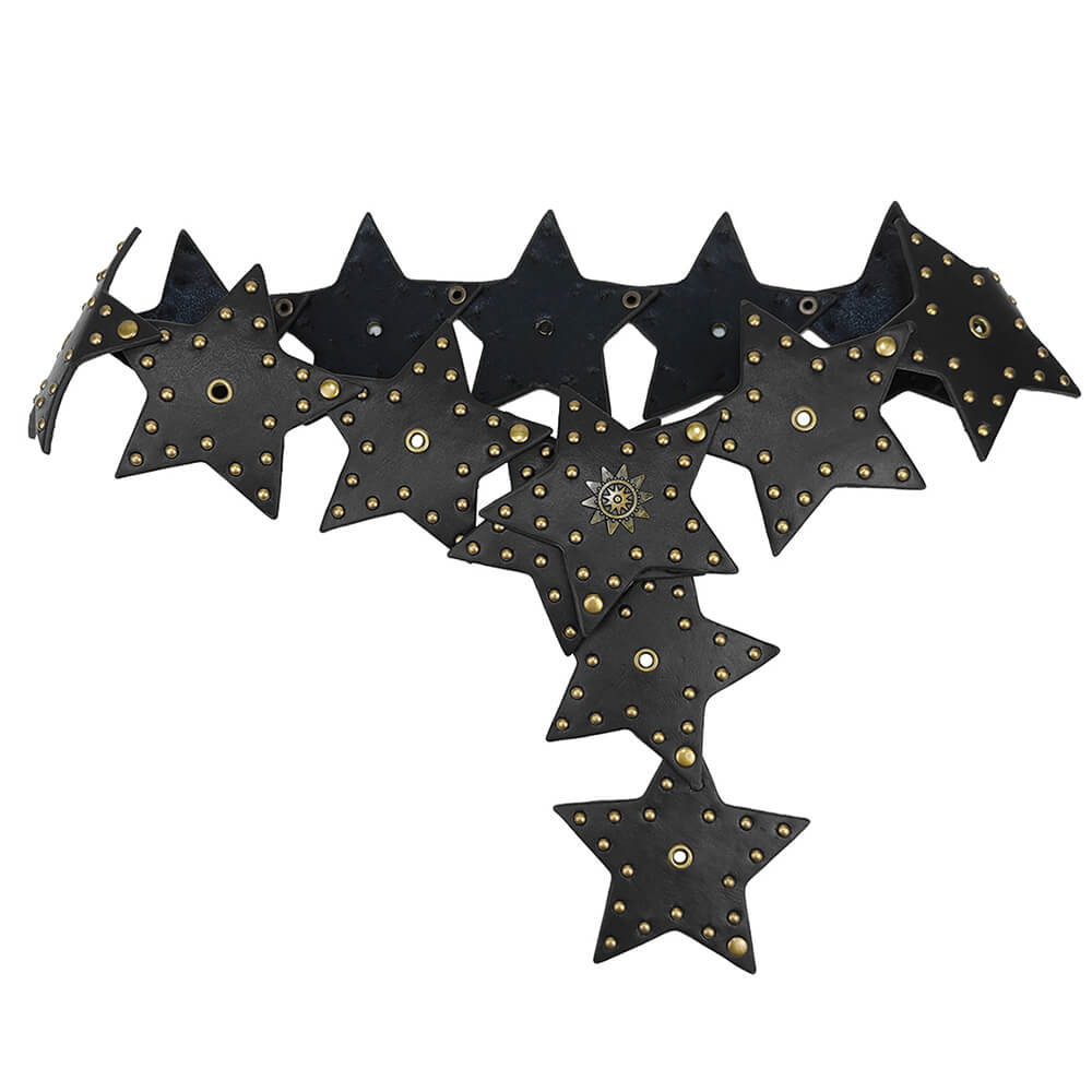 VILZSTUDIOS Y2K star-shaped studded hip belt in vegan leather