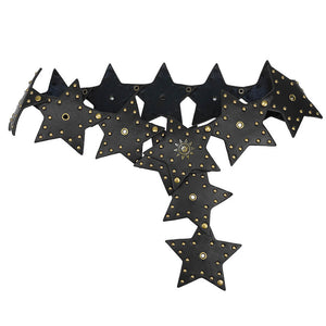 VILZSTUDIOS Y2K star-shaped studded hip belt in vegan leather
