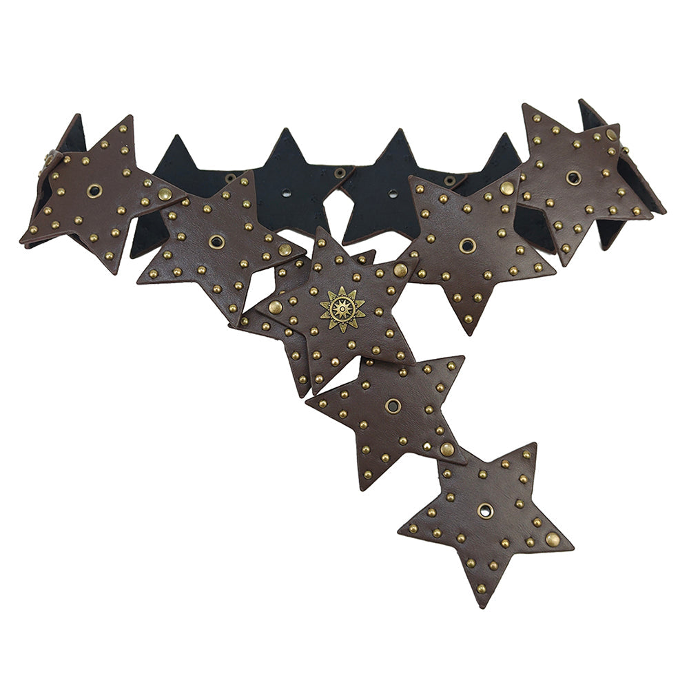 VILZSTUDIOS Y2K star-shaped studded hip belt in vegan leather