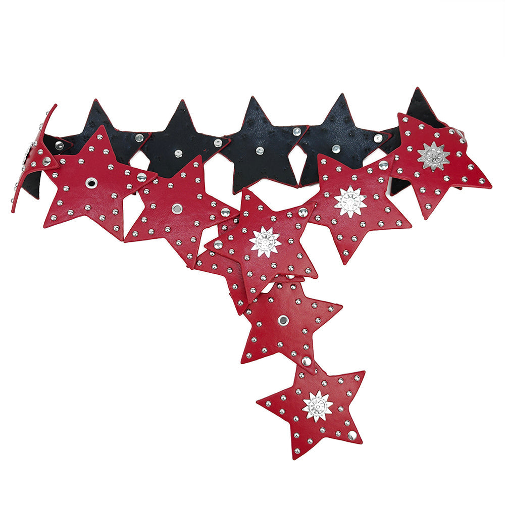 VILZSTUDIOS Y2K star-shaped studded hip belt in vegan leather