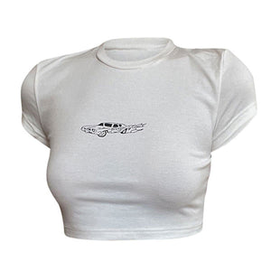 VILZSTUDIOS Y2K hot wheels cropped top from VILZSTUDIOS