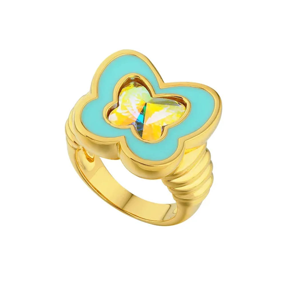VILZSTUDIOS Stylish chunky ring with butterfly design