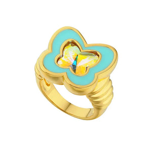 VILZSTUDIOS Stylish chunky ring with butterfly design