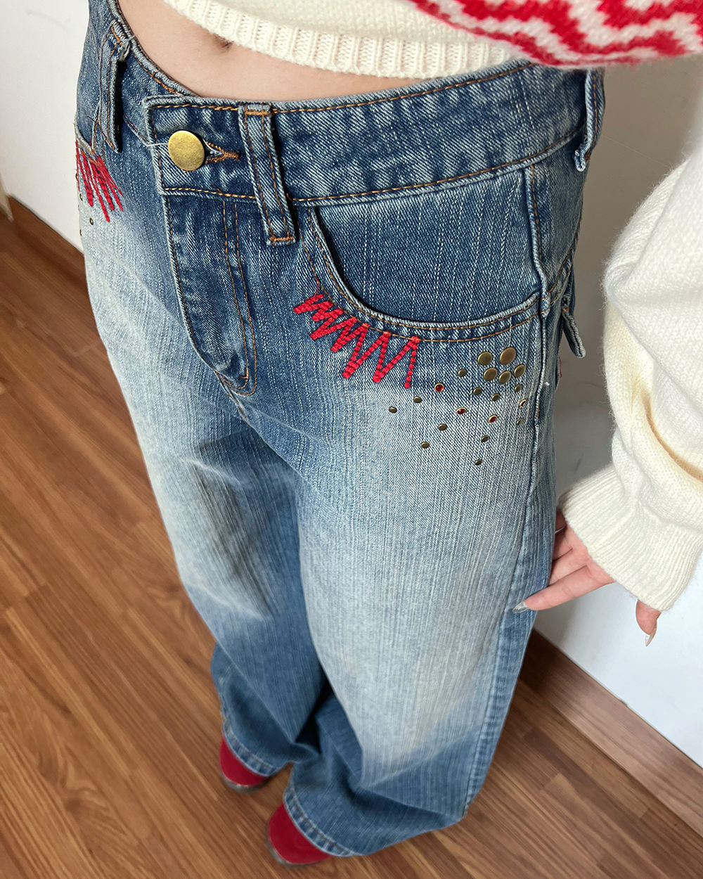 VILZSTUDIOS Baggy distressed jeans from VILZSTUDIOS