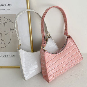 VILZSTUDIOS Stylish mini baguette bag with shoulder strap and zip closure