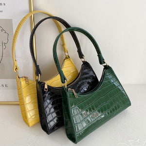 VILZSTUDIOS Stylish mini baguette bag with shoulder strap and zip closure