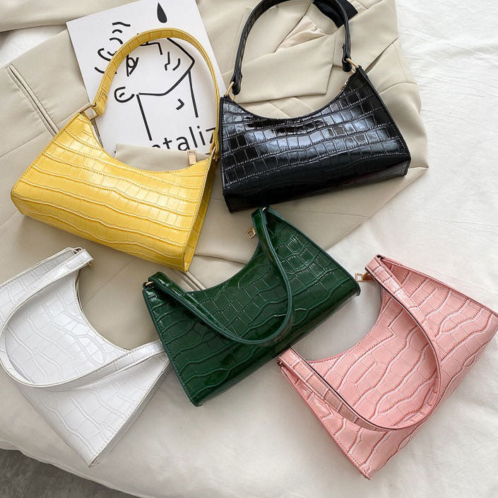 VILZSTUDIOS Stylish mini baguette bag with shoulder strap and zip closure