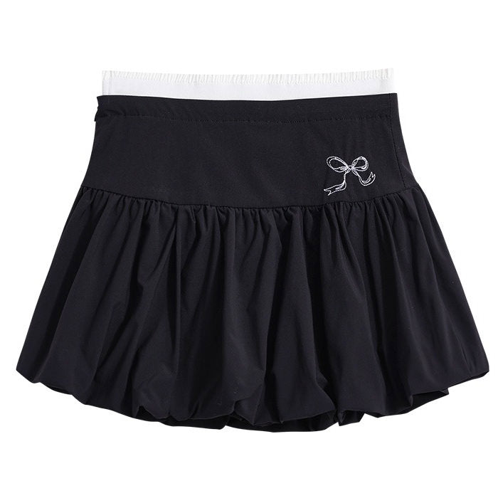VILZSTUDIOS Y2K inspired balloon mini skirt with high waist and pleated design
