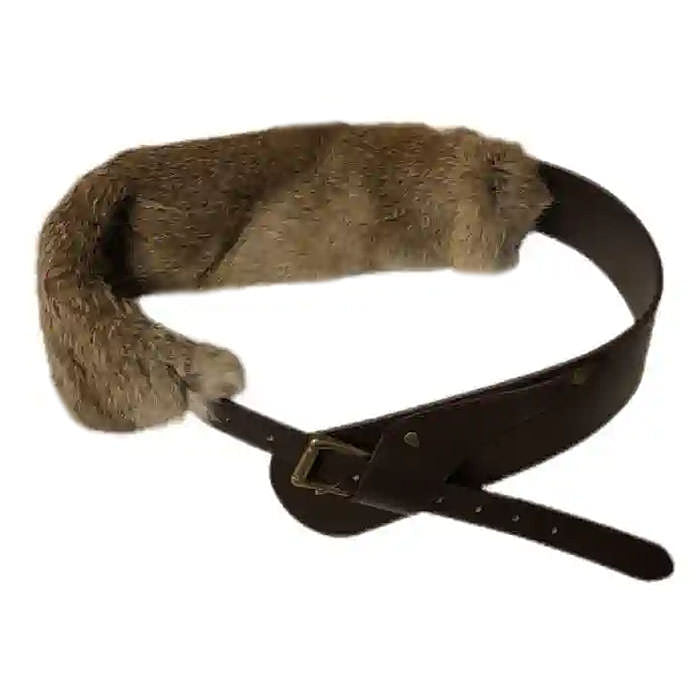VILZSTUDIOS Faux fur belt with adjustable leather strap