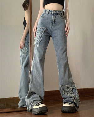 VILZSTUDIOS Y2K inspired flared denim jeans