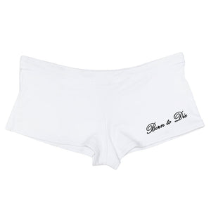 VILZSTUDIOS Y2K graphic micro shorts with bold lettering