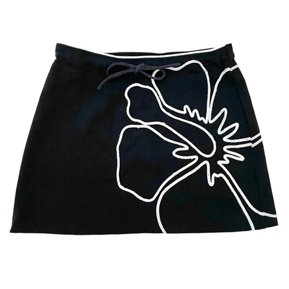 VILZSTUDIOS Y2K inspired hibiscus mini skirt