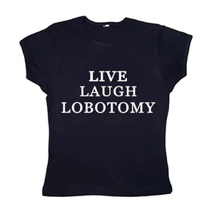 VILZSTUDIOS Y2K inspired live laugh tee for streetwear fashion