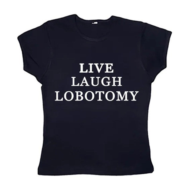 VILZSTUDIOS Y2K inspired live laugh tee for streetwear fashion