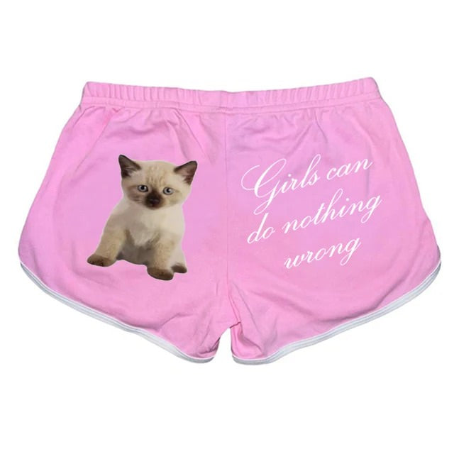 VILZSTUDIOS Playful booty shorts with kitten print