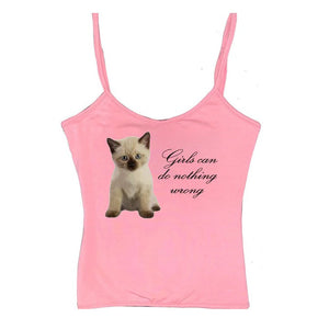 VILZSTUDIOS Stylish tank top with kitten print