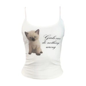 VILZSTUDIOS Stylish tank top with kitten print