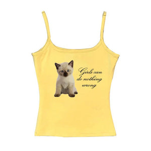 VILZSTUDIOS Stylish tank top with kitten print