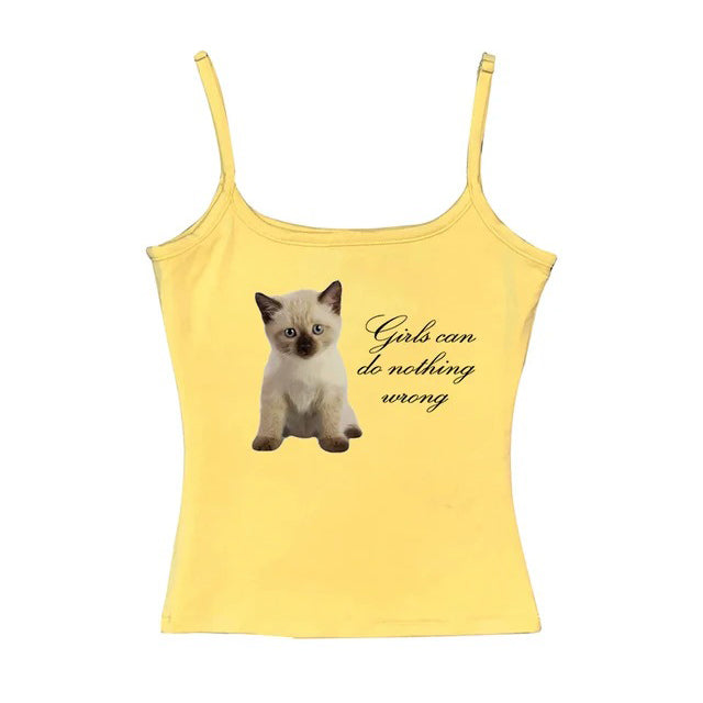 VILZSTUDIOS Stylish tank top with kitten print