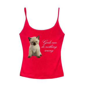 VILZSTUDIOS Stylish tank top with kitten print