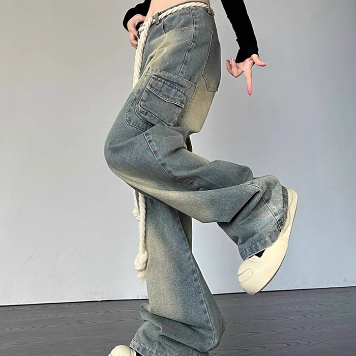 VILZSTUDIOS Y2K inspired star design denim jeans