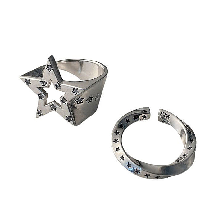 VILZSTUDIOS Adjustable star-shaped rhinestone ring