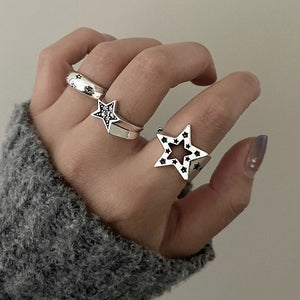 VILZSTUDIOS Adjustable star-shaped rhinestone ring
