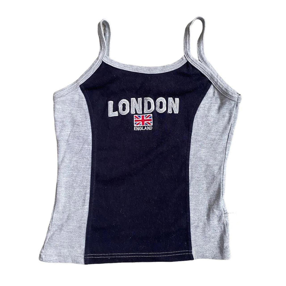 VILZSTUDIOS Two-tone tank top with London graphic and Union Jack