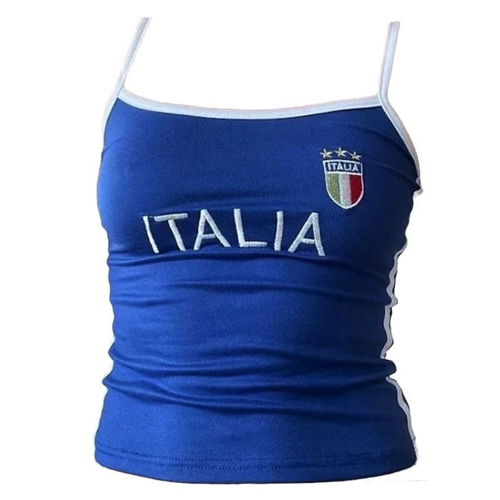 VILZSTUDIOS Stylish tank top with embroidered design for streetwear fashion