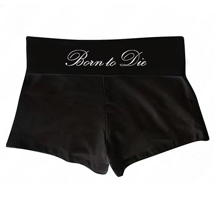 VILZSTUDIOS Y2K micro shorts with bold graphic design