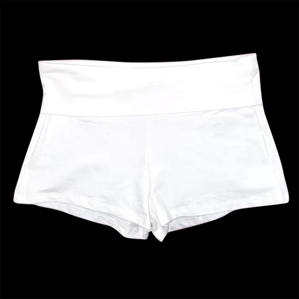 VILZSTUDIOS Y2K micro shorts with bold graphic design