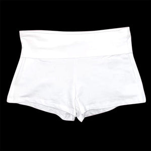 VILZSTUDIOS Y2K micro shorts with bold graphic design