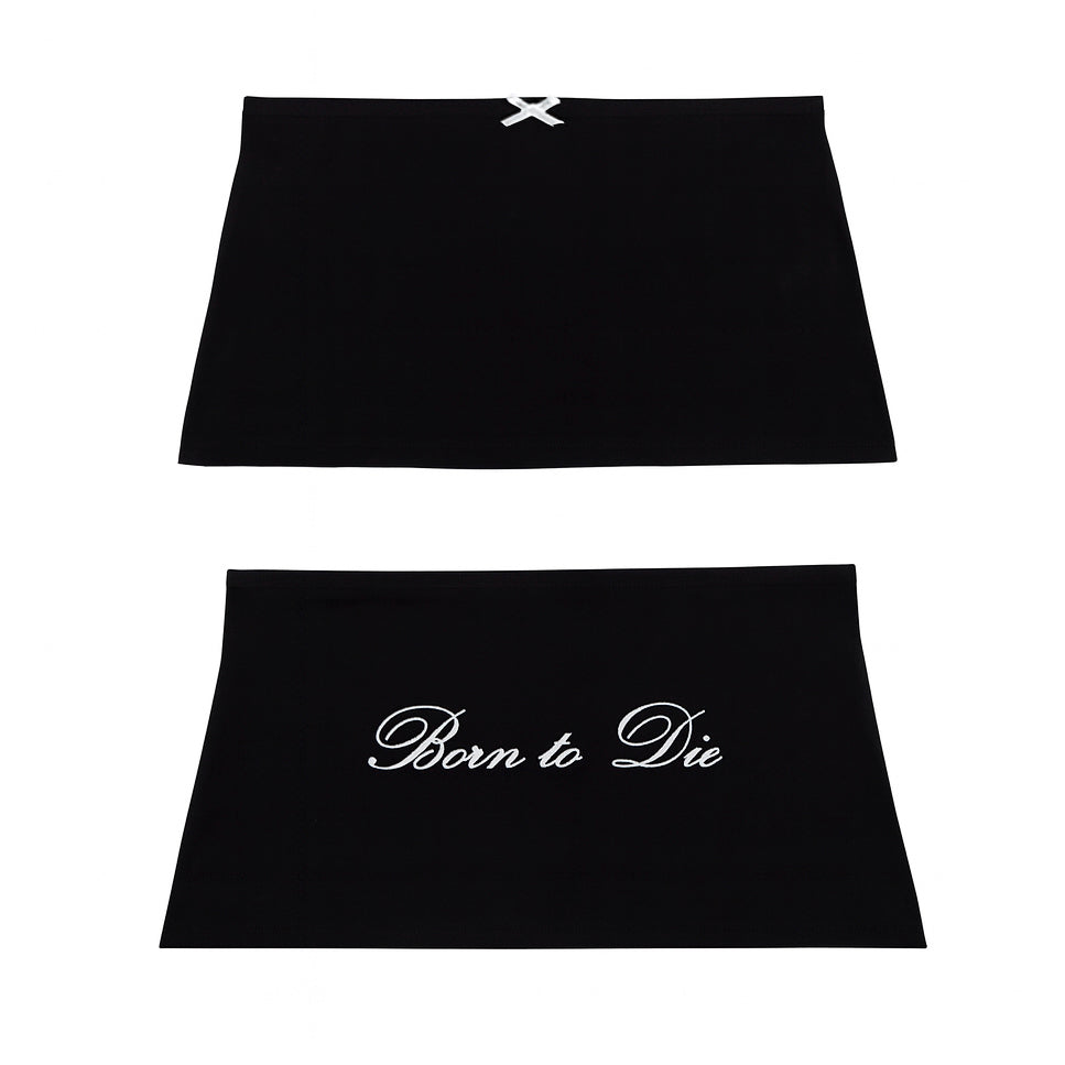 VILZSTUDIOS Stylish mini skirt featuring printed text
