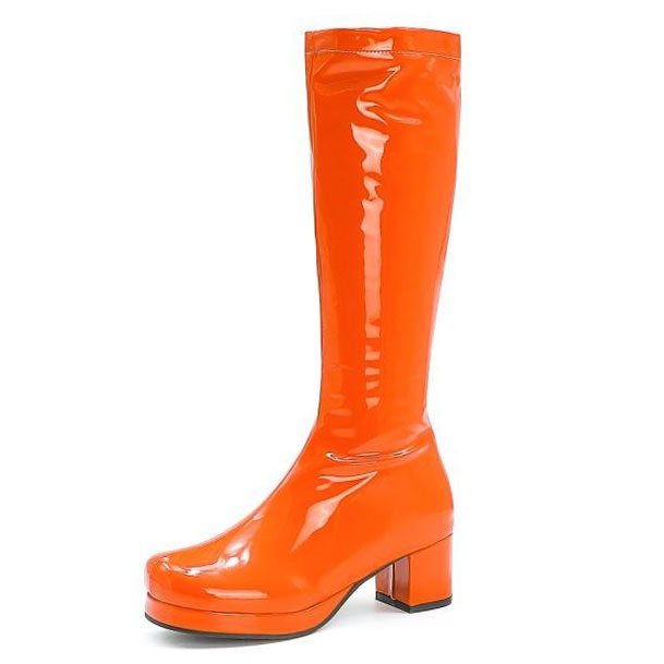 VILZSTUDIOS Stylish neon vinyl platform boots