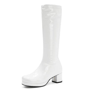 VILZSTUDIOS Stylish neon vinyl platform boots
