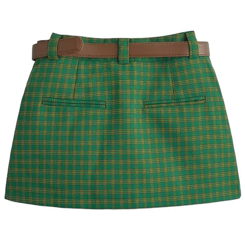 VILZSTUDIOS Fashionable plaid mini skirt for stylish outfits