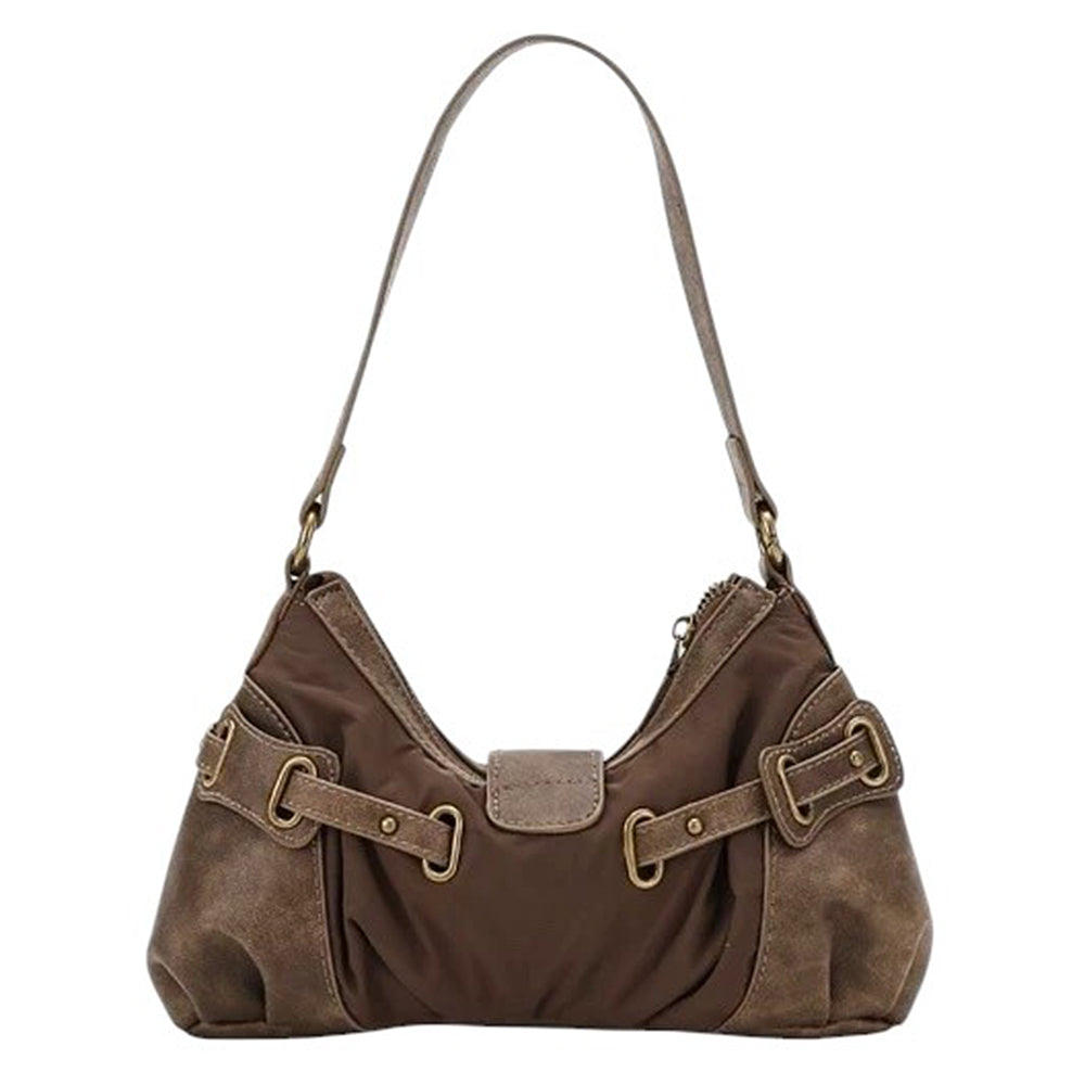 VILZSTUDIOS Stylish Y2K baguette bag with buckle accents