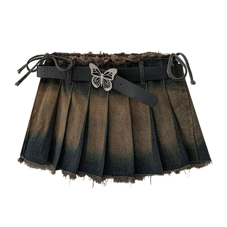 VILZSTUDIOS Y2K ripped pleated skirt for trendy streetwear