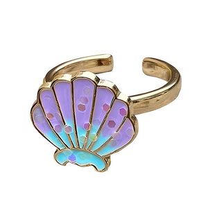 VILZSTUDIOS Stylish shell fidget ring for relaxation and focus