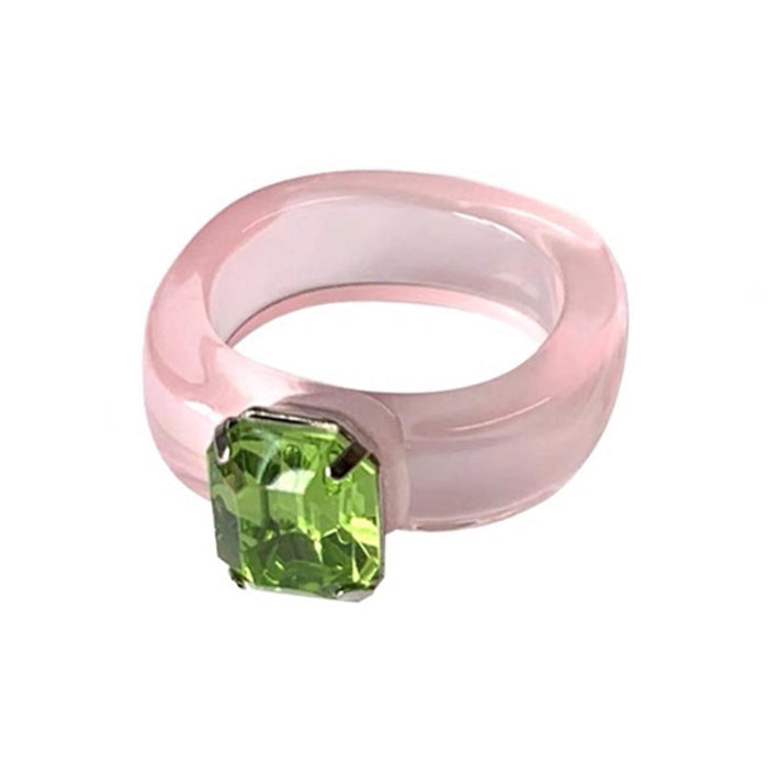 VILZSTUDIOS Chunky ring with rhinestones made of resin