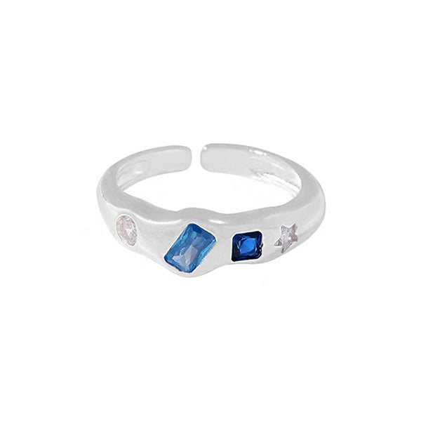 VILZSTUDIOS Adjustable rin with rhinestones for stylish accessories