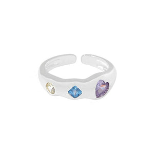 VILZSTUDIOS Adjustable rin with rhinestones for stylish accessories