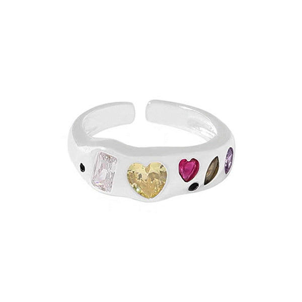 VILZSTUDIOS Adjustable rin with rhinestones for stylish accessories